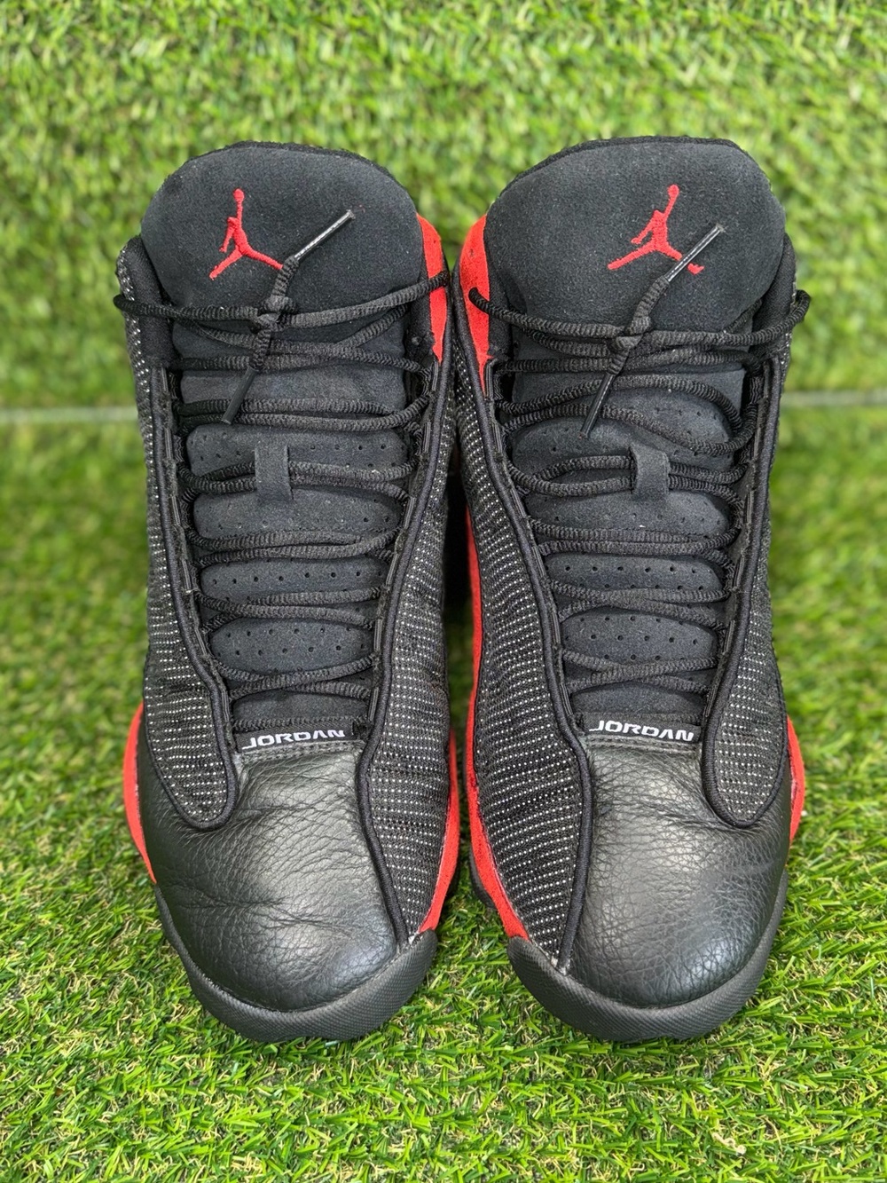 Jordan 13 Retro Bred 2004 Black Red Leather 309259-061 Mens Size 10.5 High Top